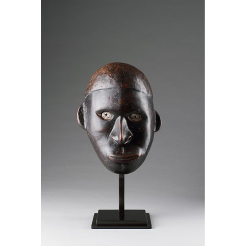 Papua New Guinea Middle Sepik River Iatmul Area Carved Wood Ancestor Portrait Head
